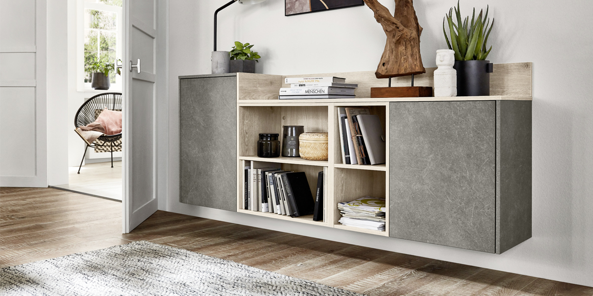 Beton-Dekore für Küchenfronten und Arbeitsplatten gibt es in verschiedenen Farbtönen   von Weißbeton über grau und schiefergrau bis Schwarz-Beton. Vielfältig kombinierbar sind alle Beton-Oberflächen: mit Materialien wie Holz, Glas und Stahl oder farbigen Accessoires ergeben sich bei der Küchengestaltung unzählige Varianten.